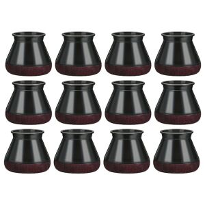 Set 12 protectii picioare scaun/mobila din silicon si pasla NEXTLY, anti-zgarieturi, anti-zgomot, flexibile, universale, reutilizabile, 3x4.5cm - L, negru-visiniu 137414819 - Protecții pentru picioarele mobilierului