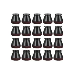 Set 20 protectii picioare scaun/mobila din silicon si pasla NEXTLY, anti-zgarieturi, anti-zgomot, flexibile, universale, reutilizabile, 3x3.8cm - M, negru-visiniu 137414831 - Protecții pentru picioarele mobilierului