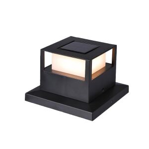 Lampa solară NEXTLY pentru stâlp, lampă de grădină exterioară neagră - Lanternă solară