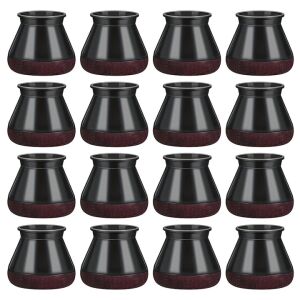 Set 16 protectii picioare scaun/mobila din silicon si pasla NEXTLY, anti-zgarieturi, anti-zgomot, flexibile, universale, reutilizabile, 3x4.5cm - L, negru-visiniu 137414934 - Protecții pentru picioarele mobilierului
