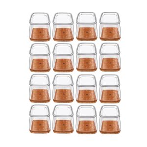 16 darabos NEXTLY szilikon és pasla lábvédő készlet, karcolás- és zajvédő, rugalmas, univerzális, újrafelhasználható, 3.2x2.8cm - M, átlátszó-barna színű. 137414935 - Padlóvédő bútorláb alátét