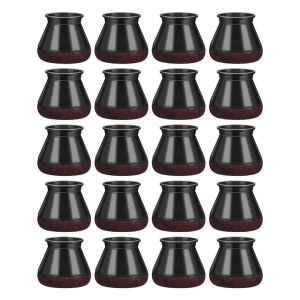 20 darabos NEXTLY szilikon és pasla lábvédő készlet, karcolás- és zajvédő, rugalmas, univerzális, újrafelhasználható, 3x4.5cm - L, fekete-ibolya, 3x4.5cm - L, fekete-ibolya 137415059 - Padlóvédő bútorláb alátét