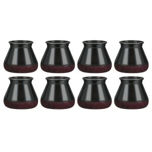 Set 8 protectii picioare scaun/mobila din silicon si pasla NEXTLY, anti-zgarieturi, anti-zgomot, flexibile, universale, reutilizabile, 3x4.5cm - L, negru-visiniu 137415068 - Protecții pentru picioarele mobilierului