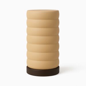 Sanileuchte, DEVA, 100 x 100 x 185 mm, beige, Korpus braun, LED 137417272 - Tischlampen