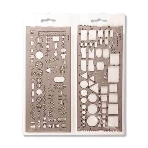 KOH-I-NOOR műanyag sablon elektronikai ábrák rajzolásához