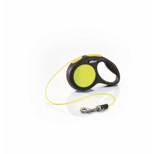 Flexi neon zsinóros automata póráz XS 3m 8kg-ig sárga 137422051 - Flexi