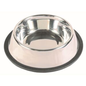 Trixie Fém Tál Gumiperemmel - 0,7l, 21cm