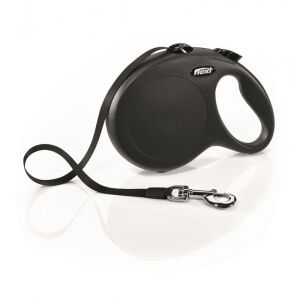 Flexi New Classic szalagos automata póráz 8M 50kg-ig, fekete 137422549 - Flexi