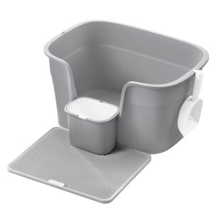 Feandrea Extra Nagy Macskaalom Tálca - 4 az 1-ben, Magas Falú, Galambszürke 137422701 - Macska alomtálca