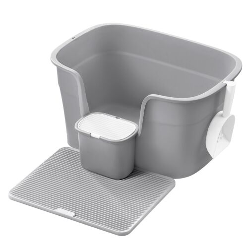 Feandrea Extra Nagy Macskaalom Tálca - 4 az 1-ben, Magas Falú, Galambszürke 137422701