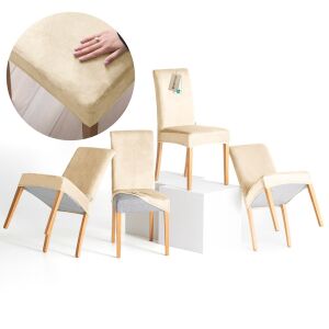 RESTILO SENTO jasnobeżowy pokrowiec na krzesło, klasyczny styl - Dekoracja