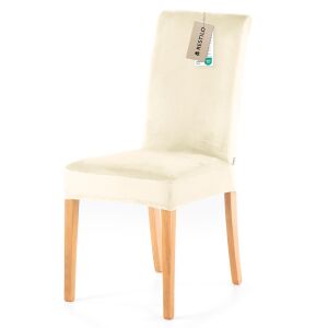 RESTILO SENTO Cream Velvet Chair Cover - Elegant Protection - Home Textile