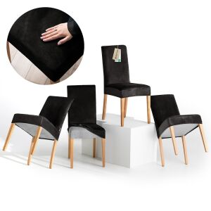 RESTILO SENTO schwarzer Stuhlbezug, klassischer Stil, 4er Set - Innenarchitektur