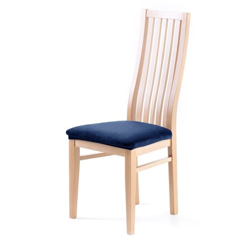 RESTILO SENTO indigoblauer Stuhlsitzbezug auf Holzstuhl