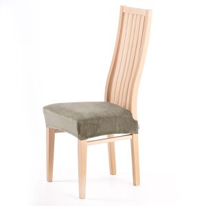 RESTILO SENTO beige chair cover on wooden chair - Interior design