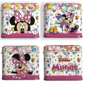 Колаж от метални кутии Disney Minnie Mouse, контейнер с различни дизайни - Кутия за съхранение на играчки и чанта