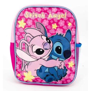 Disney Lilo és Stitch hátizsák italtartóval, rózsaszín - Ovis hátizsák, táska