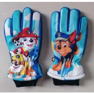 Nickelodeon Paw Patrol blaue Skihandschuhe für Kinder, Größe 5-6 Jahre, mit Marshall, Rubble und Chase - Mode & Kleidung