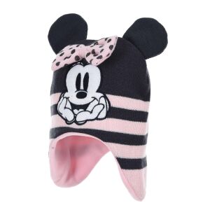 Плетена зимна шапка Disney Minnie Mouse с капаци за уши за бебета на 9-24 месеца - Детска шапка, комплект