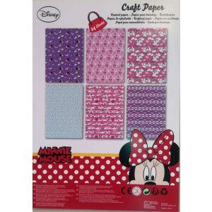 Disney Minnie Maus A4 Bastelpapier, 24 Blatt mit verschiedenen Designs - Kunst & Hobby