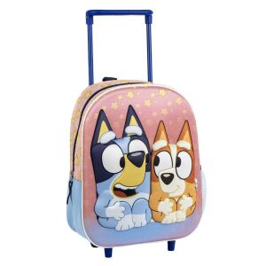 DISNEY Bluey 3D gurulós hátizsák, 31 cm, Bluey és Bingo karakterekkel - Óvodai kellék