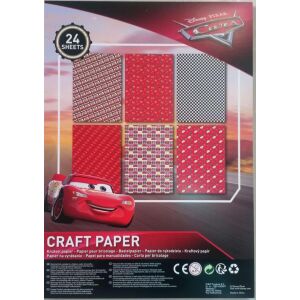 Disney Autá A4 kreatívny papier, 24 listov, dekoračný papier pre deti - Umenie&Hobby