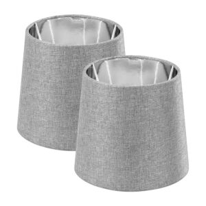 Zestaw 2 abażurów, E14, szaro-srebrny, Navaris, 53996.22.42