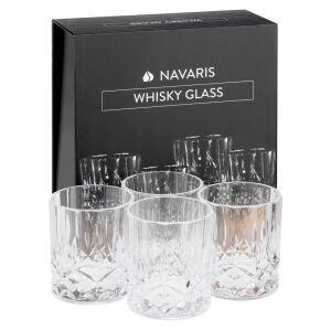 Sada 4 pohárov na whisky Navaris, 290 ml, nárazuvzdorné, sklo, 60178.01.04 137427498 - Poháre na whisky