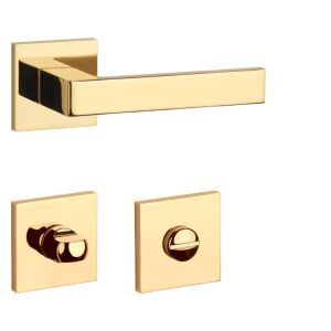 APRILE SULLA Quadrat Q SLIM 7MM GOLD PVD Glänzendes goldfarbenes PVD WC 137429194 - Türknäufe & Türklinken