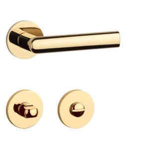 APRILE SILENA Kreis Rosette R SLIM 7MM GOLD PVD Glänzendes goldfarbenes PVD WC 137429286 - Türknäufe & Türklinken