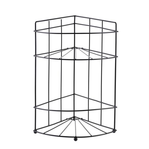 CARL FEKETE Fekete 2 szintes sarok fürdőszobai polc