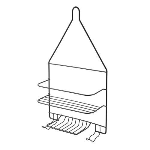 CARL BLACK Fürdőszobai polc 2 polc 2 fogas 25x10x45cm