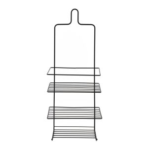 CARL BLACK Fürdőszobai polc 3 polc, 2 akasztós 18.5x10x47.5cm