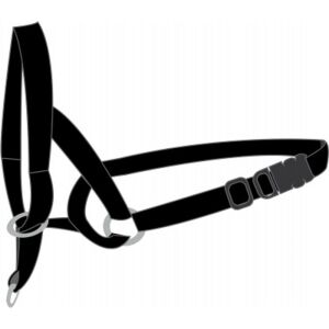 Flamingo Easy Leader szájszíj - fekete 38 cm / 42-55 cm 137431160 - Kisállat hám