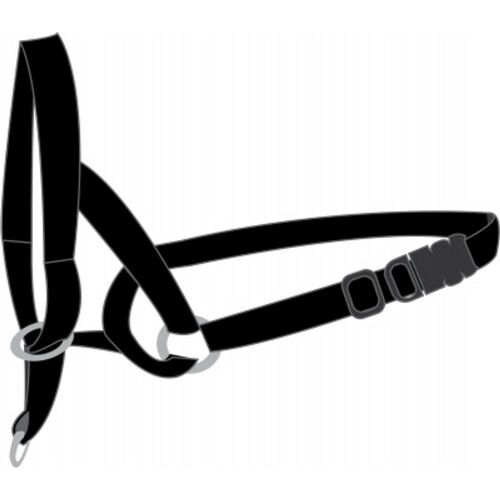 Flamingo Easy Leader szájszíj - fekete 38 cm / 42-55 cm 137431160