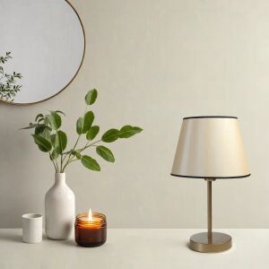 Asztali lámpa ALAYA, arany szín, krémszín