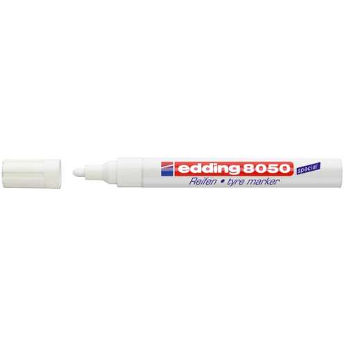 EDDING 8050 white tire marker, 2-4 mm chisel tip
