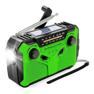 Radio portabil de camping ABY PRODUCTS cu lanternă LED, dinam, încărcare solară și power bank de 4000 mAh - Radiouri