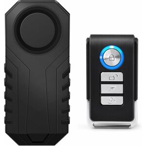 Lopásgátló riasztó kerékpárhoz, robogóhoz és motorkerékpárhoz, LittleDomi, 3 hangerőszint akár 113 dB-ig, rezgésérzékelő, távirányító, vízálló IP55, 7 érzékenységi szint, fekete 137453567 - Kerékpár kiegészítő