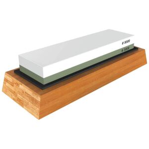 Messerschärfset, LittleDomi, 2 Körnungen 3000/8000, Stein mit Silikonauflage zum Schärfen von Messern durch Schleifen, rutschfeste Bambusauflage, Winkelführung, Schärfen, Finishen, Richten 137454226 - Schleifsteine