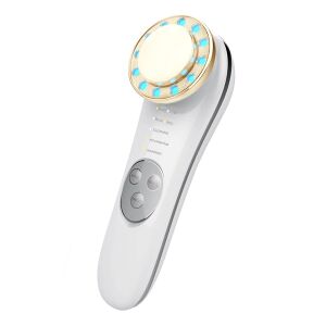 Dispozitiv Tratament si Ingrijire Faciala 5 in 1, LittleDomi, LED, Mezoterapie, Fototerapie, Lifting, Vibratii EMS, Anti-rid, Microcurent, Masaj Facial, Alb&Auriu 137454118 - Aparate si accesorii pentru infrumusetare