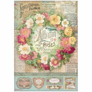 A4 rizspapír csom. - Rose Parfum Album de roses