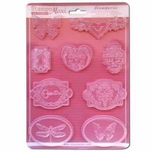 Lágy PVC öntőforma - A4 - - Zárak és kulcsok 139854859 - Stamperia