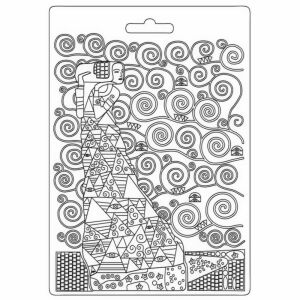 Stamperia A5 Lágy PVC Öntőforma - Klimt A várakozás, rugalmas forma gipszöntéshez és levegőn száradó gyurmához - Stamperia