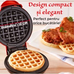 Aparat de gofre Mini Bukate cu plăci antiaderente, design compact și gofre - Prajitoare de paine