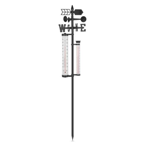 Stație meteo grădină - termometru, indicator de ploaie, anemometru - 145 cm