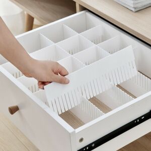 4db Fehér Fiókelválasztó - Állítható és Testreszabható Tároló szervező 137515269 - Gardrób rendszerező