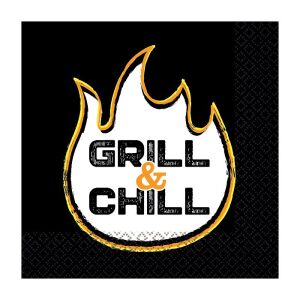Grill &amp; Chill Black szalvéta 16 db-os 33x33 cm 137517899 - Szalvéta