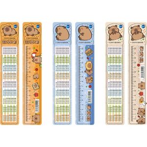 Vonalzó CAPYBARA 15 cm műanyag hajlítható vegyes 137523940 - Vonalzó