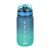 600 ml motivational water bottle with hydration indicator, straw 600ml green-blue 137525128